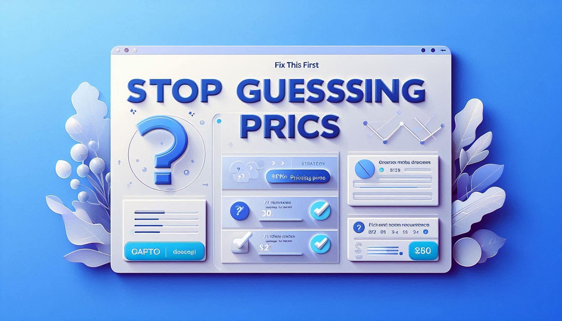 Stop Guessing Prices — Fix This First