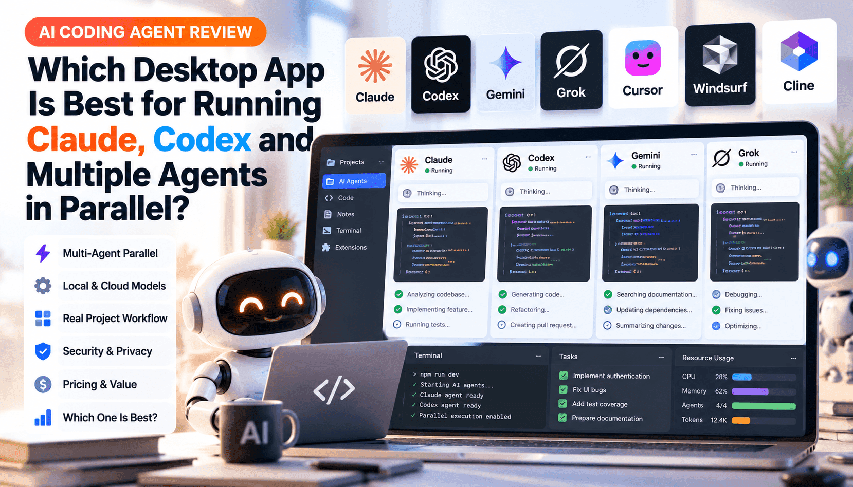 AI Coding Agent Review: Which Desktop App Is Best for Running Claude, Codex and Multiple Agents in Parallel?