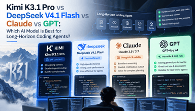 Kimi K3.1 Pro vs DeepSeek V4.1 Flash vs Claude vs GPT: 장기 코딩 에이전트에 가장 적합한 AI 모델은?