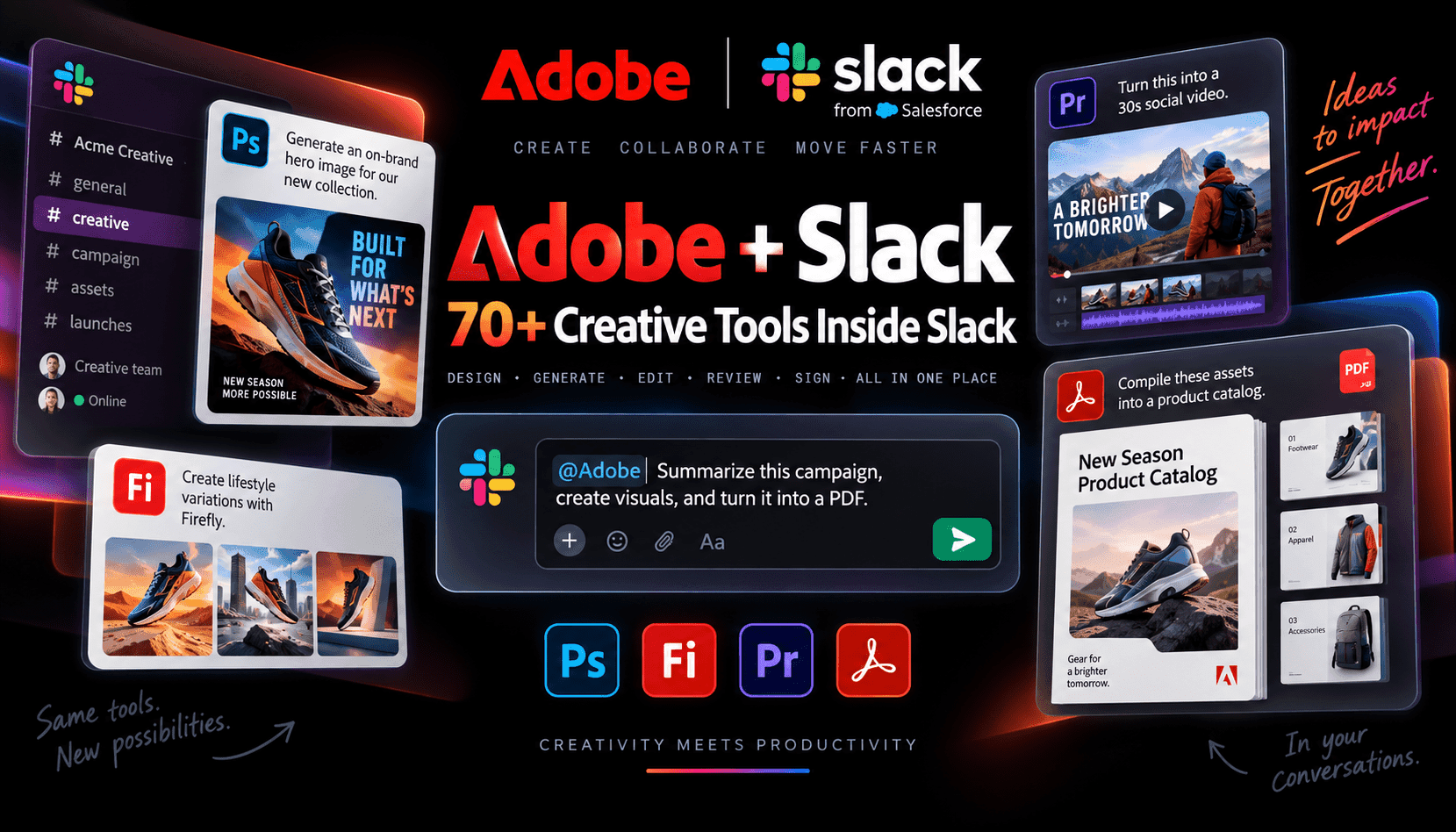 Adobe Moves 70+ Pro Tools Into Slack: Chat Becomes the Creative Control Plane