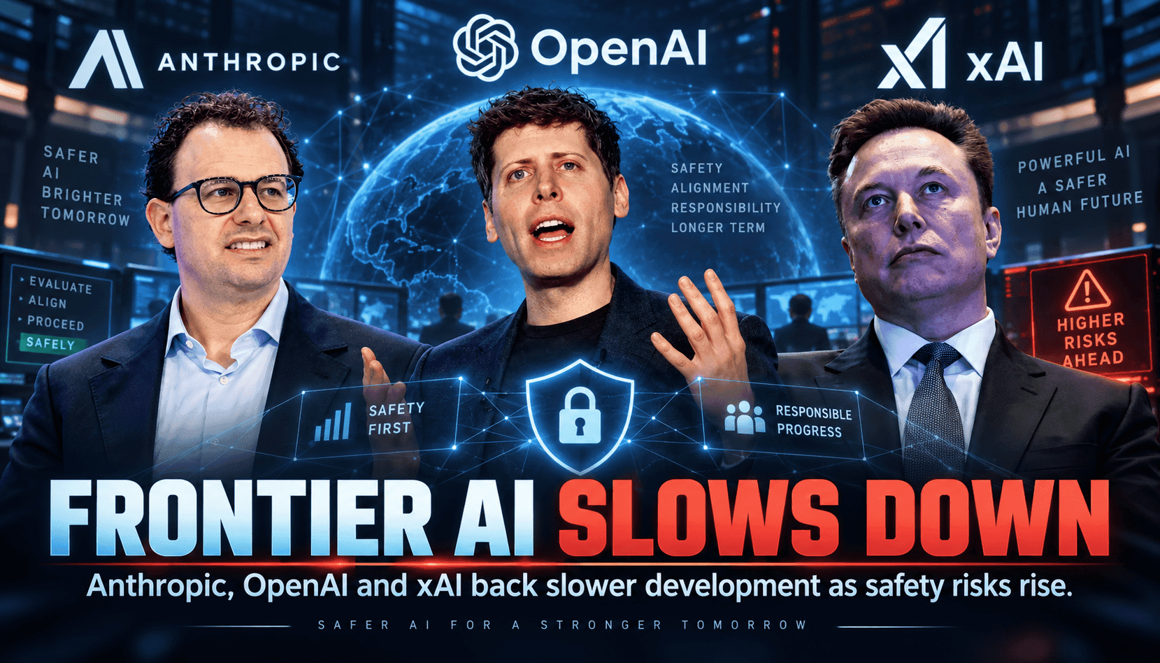 최첨단 연구소들, 느린 출시 지지: Anthropic, OpenAI, xAI의 안전 속도 조절 전환