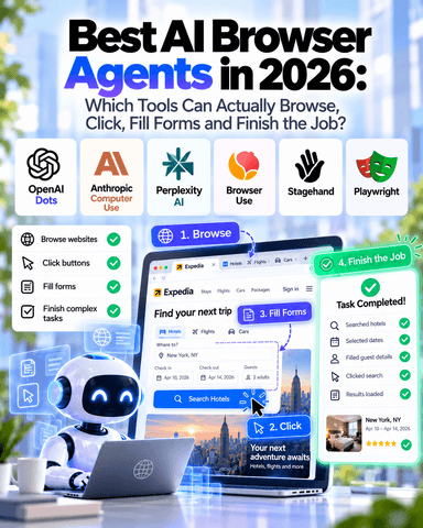 2026년 최고의 AI 브라우저 에이전트: 실제로 웹을 탐색하고 클릭하고 양식을 작성해 작업을 끝내는 도구는?
