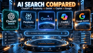 AI 검색 대결: ChatGPT, Perplexity, Gemini, Copilot, 그리고 Google 검색 — 각 도구가 가장 잘하는 것