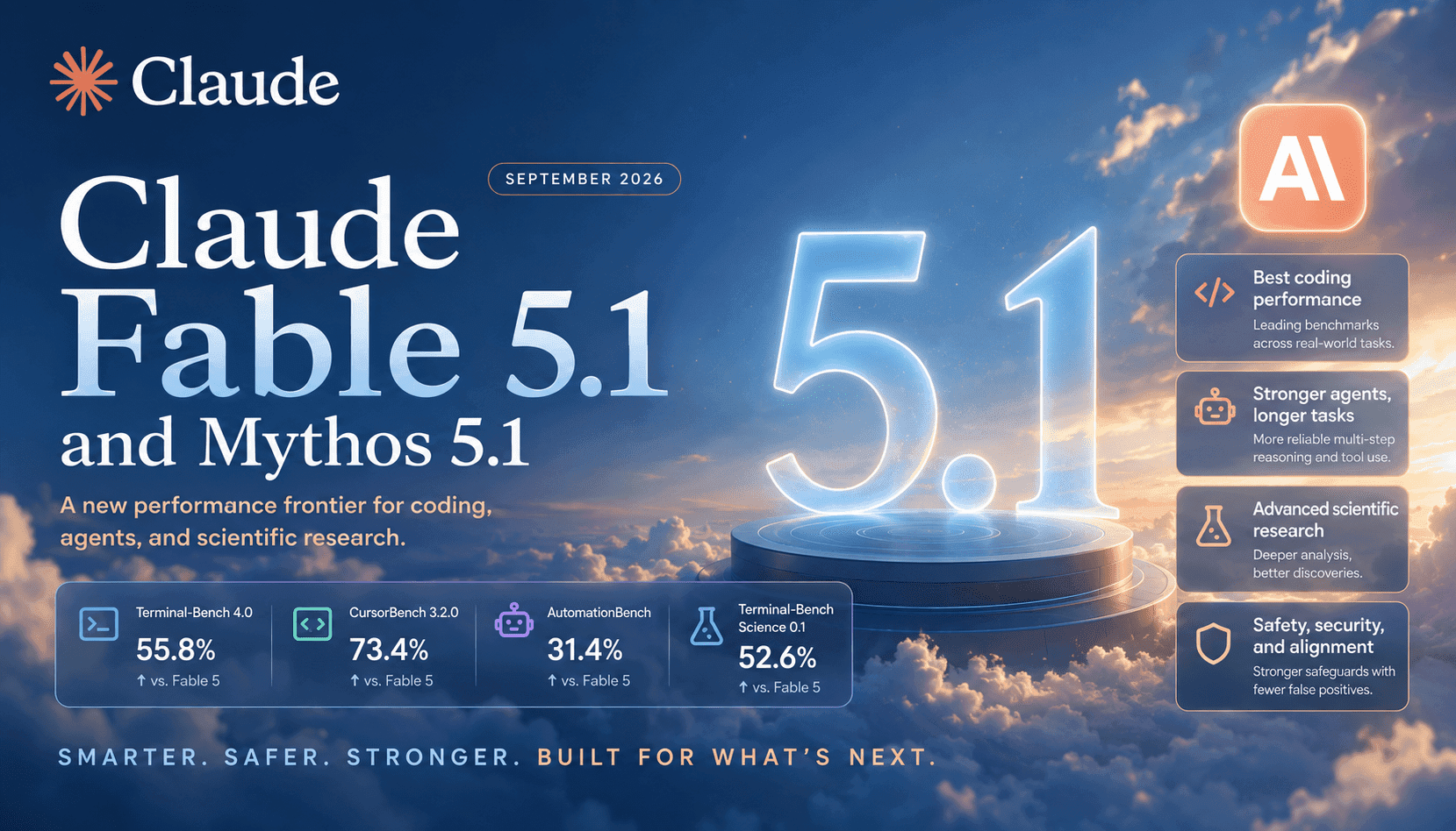 Claude Fable 5.1 übertrifft Opus 5 bei Agenten-Benchmarks und senkt die Kosten pro Aufgabe