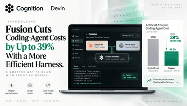 Cognition’s Fusion Harness Shifts the Cost Curve: Up to 39% Cheaper Coding Agents via Lead–Sidekick Orchestration
