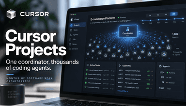 Cursor Projects, 개발 작업을 함대 운영으로 전환: 한 명의 코디네이터, 수천 명의 에이전트