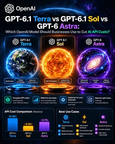 GPT-6.1 Terra vs. GPT-6.1 Sol vs. GPT-6 Astra: Ein Praxisleitfaden für intelligentes Modell-Routing und niedrigere API-Kosten