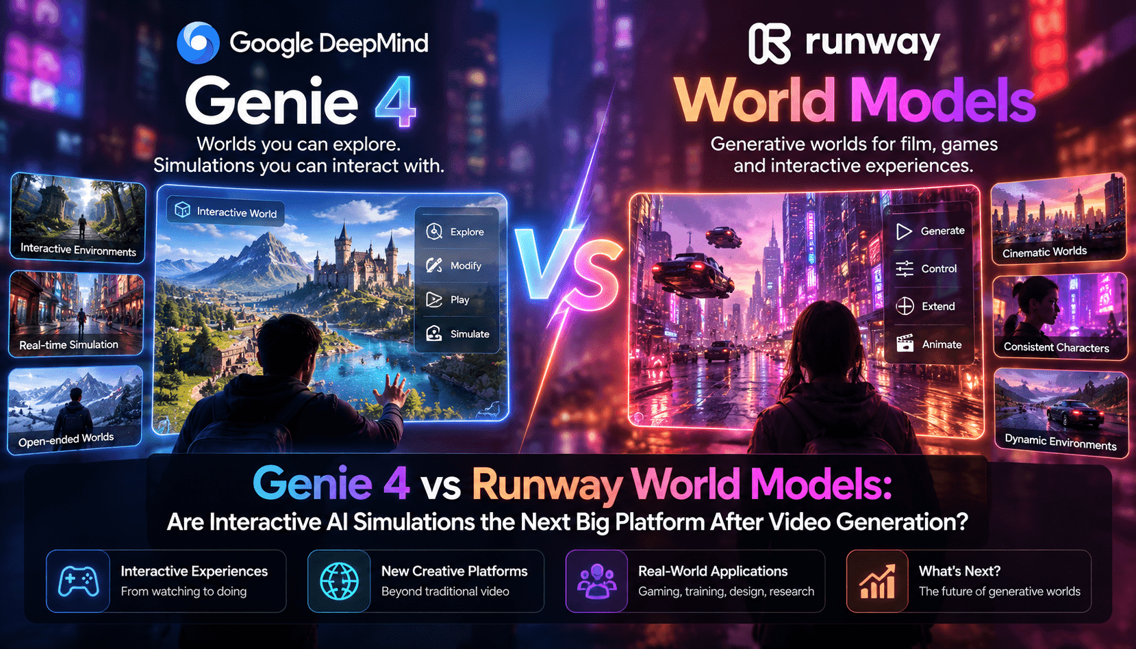 Genie 4 vs Runway World Models: Are Interactive AI Simulations the Next Big Platform After Video Generation?