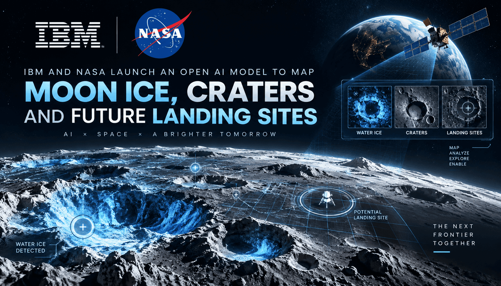 IBM e NASA Lançam Modelo Lunar Aberto para Mapeamento de Gelo, Crateras e Locais de Pouso