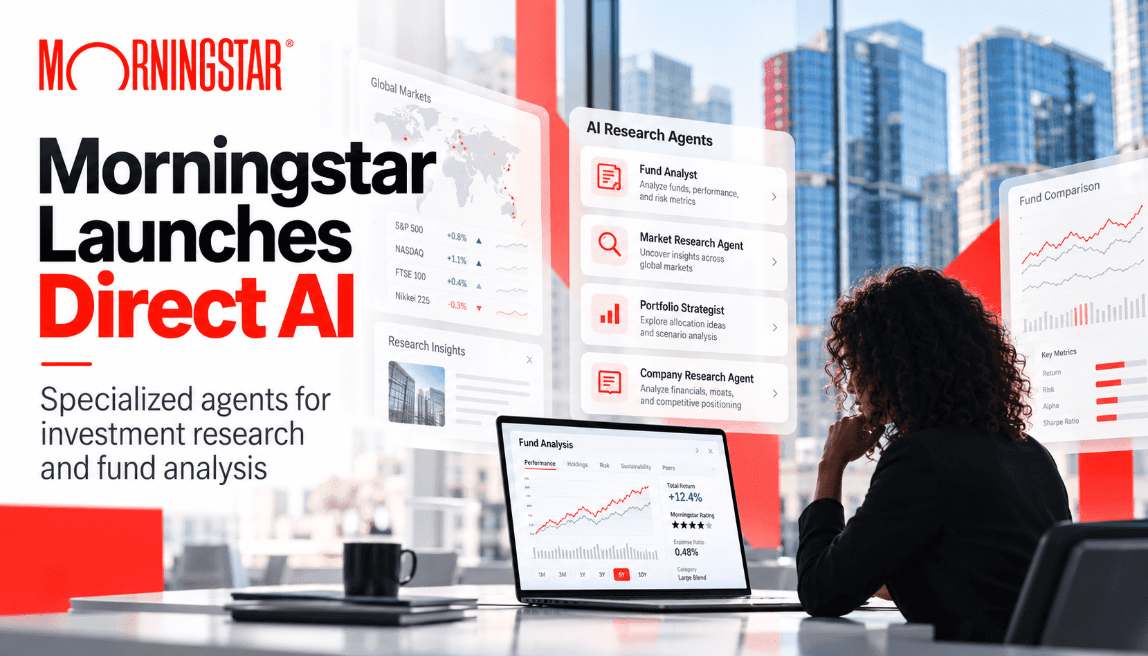 Morningstar Direct AI: agentes especializados que sitúan la investigación propia en el centro de los flujos de inversión