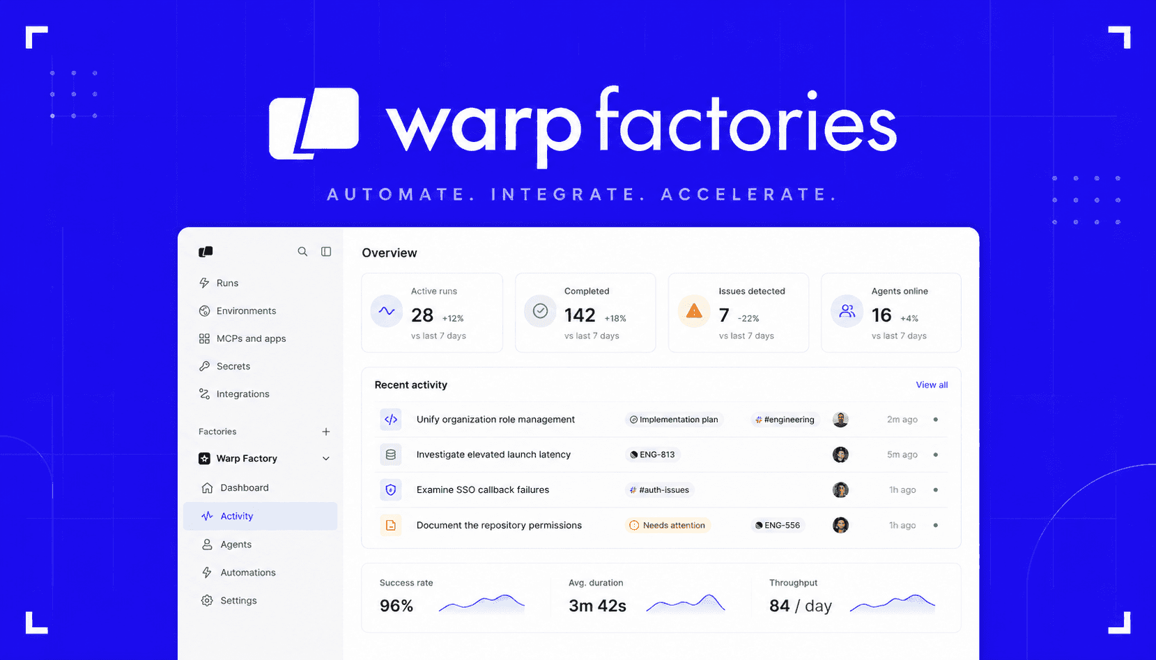 Warp Factories convierte a los agentes de codificación en persistentes: de copilotos a una línea real de software
