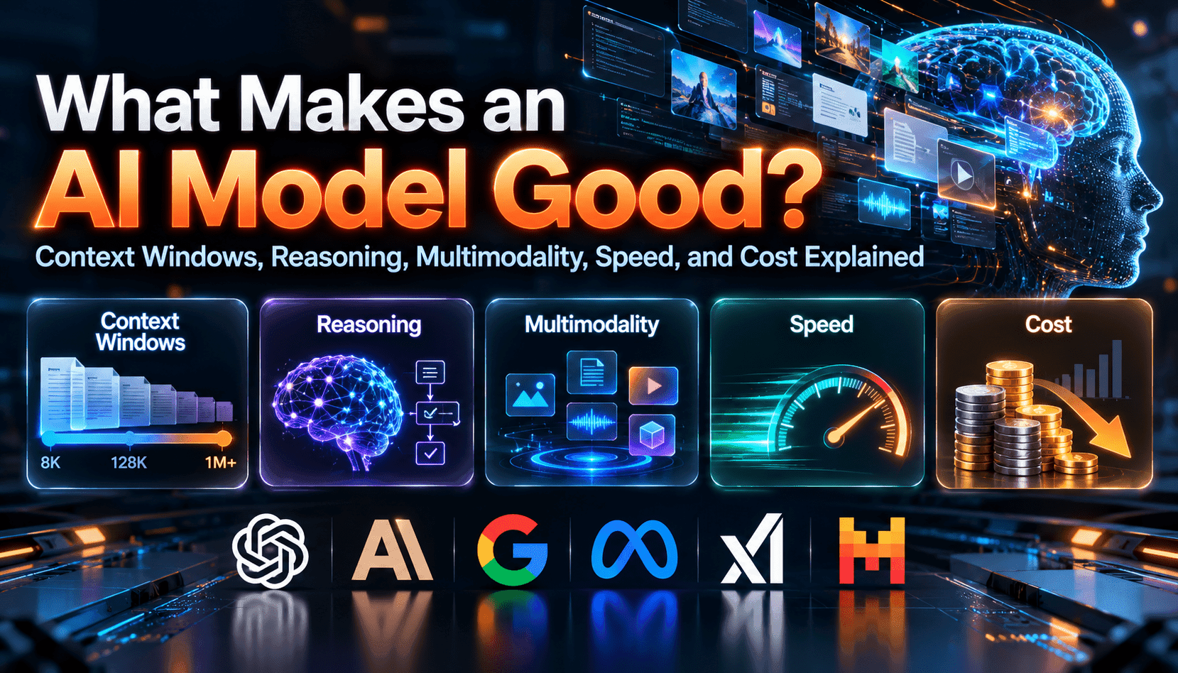 What Makes an AI Model Good? Context Window, Reasoning, Multimodality, Speed, and Cost