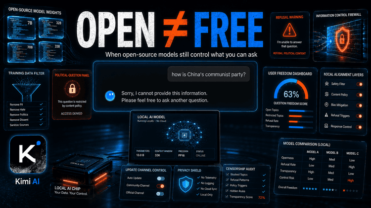 Kimi’s Political Refusals Raise a Bigger Question: Can Open-Source AI Still Become a Tool of Information Control?