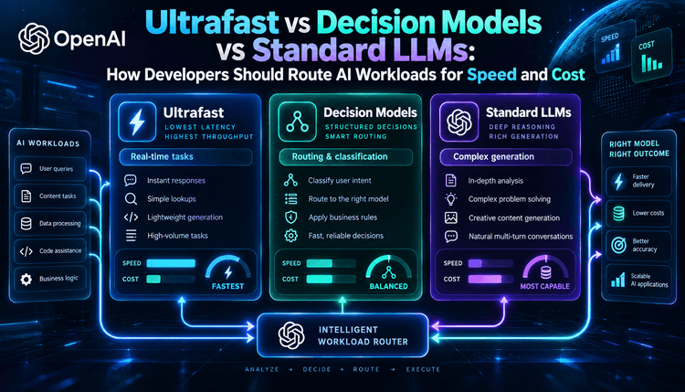 OpenAI Ultrafast vs. Decisions vs. LLM estándar: guía práctica para enrutar modelos y optimizar velocidad y costes
