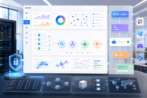 Dashboard shows live signal detections, multi-step reasoning traces, proposed actions, and A/B outcomes, with governance controls and MCP tool calls executed privately inside the customer environment.