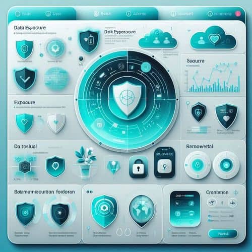 Serus dashboard showing digital footprint monitoring, exposure detection, and automated privacy protection tools.