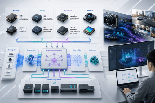 Samsung Semiconductor: AI 시스템을 위한 메모리, 스토리지, 프로세서 및 센서