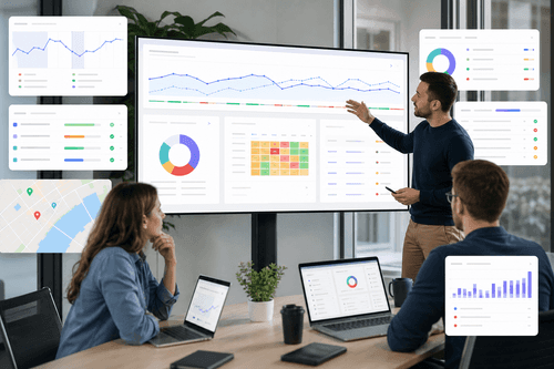 Portfolio dashboard showing live site health, ranking trends, ad spend shifts, and queued OTTO SEO fixes, with approval toggles and white-label reporting views for each client workspace.