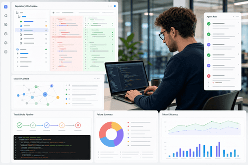 A Pi coding‑agent session with SoL‑Pi enabled, showing fused action–validation calls, ObservationPack handles, evidence‑preserving log receipts, and an online context compaction event that starts a fresh turn.