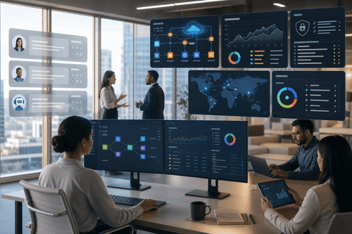 Vista de la consola de AWS mostrando Amazon Bedrock, EC2 y S3 con un diagrama de arquitectura de IA agente conectando pipelines de datos, puntos finales de modelos y monitoreo a través de múltiples Regiones y Zonas de Disponibilidad.