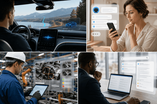Diagramm des LEAP-Workflows: LFM auswählen, feinabstimmen, quantisieren und für llama.cpp, MLX, ONNX oder CoreML exportieren für private On-Device-Inferenz auf Smartphones, Laptops und Fahrzeugen.