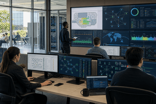 Mist cloud surfaces Wi-Fi service levels and Marvis recommendations across sites, while Apstra validates data center intent; SRX and SASE policies enforce Zero Trust consistently from campus to WAN and multicloud edges.