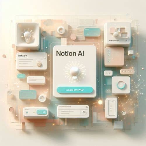 Notion AI interface showing AI commands like 'Summarize', 'Help me write', Q&A box, and AI draft suggestions within a Notion page.