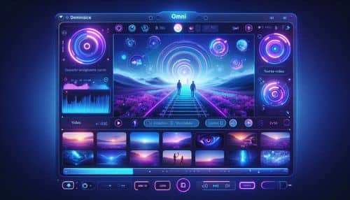 Gemini Omni interface showing conversational video generation, image-to-video creation, video editing commands, avatar content, templates, and multimodal creative controls.