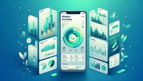 Robinhood dashboard showing stock trading, ETF investing, options chains, crypto markets, retirement account tools, portfolio performance, watchlists, and market education features.
