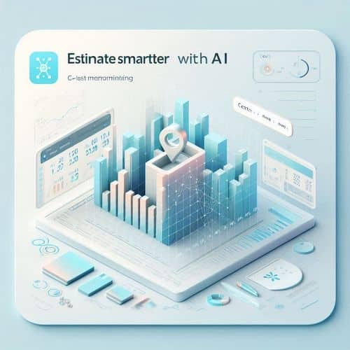 CostOS interface showing BIM take-off, cost summary dashboard and AI-driven cost risk heat-map.