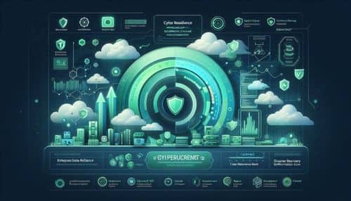 Le tableau de bord de Veeam montre le statut de sauvegarde, la récupération après ransomware, le stockage immuable, la validation de restauration propre, la protection cloud hybride, les perspectives alimentées par l'IA, le reporting de conformité et les flux de travail de résilience des données.
