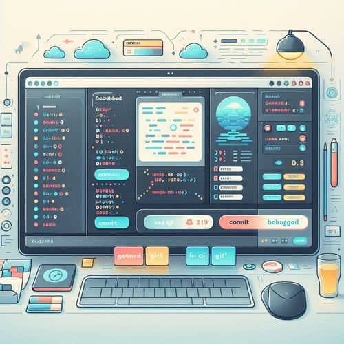 Claude Code Interface mit einer Terminal- oder Webansicht, in der Befehle in natürlicher Sprache Code über ein Projekt hinweg generieren, refactorieren oder debuggen.