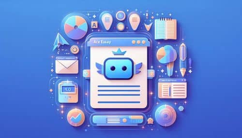 Ace Essay dashboard showing Essay Humanizer, AI Checker, Citation Generator, essay revision suggestions, plagiarism support, and Math Solver for academic writing workflows.