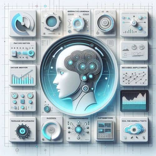 DataRobot dashboard blending predictive model performance, pipeline visualizations, and deployment monitoring in a unified interface.