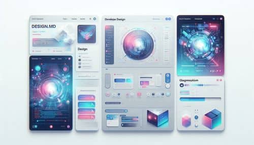 Awesome DESIGN.md repository showing markdown design systems, AI coding workflows, UI style references, and agent-ready design instructions.