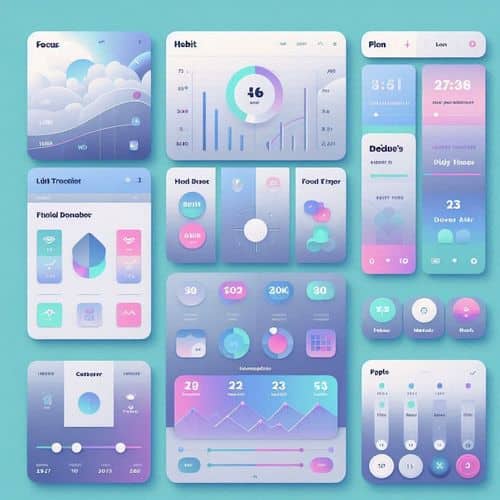 Wisey interface showing daily plan, habit tracking, focus tools, and productivity insights.