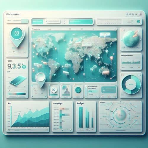 CAASie dashboard showing billboard selection, campaign scheduling, and real-time analytics.
