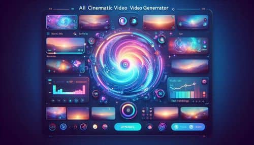Sparkv 儀表板展示了 AI 影片提示詞建立、電影級場景生成、短影片預覽、創意模板、視覺風格控制和生成的媒體輸出。