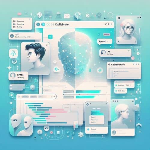 Replit’s code editor interface showing AI code suggestions, chat-driven app generation, and real-time collaboration in action.