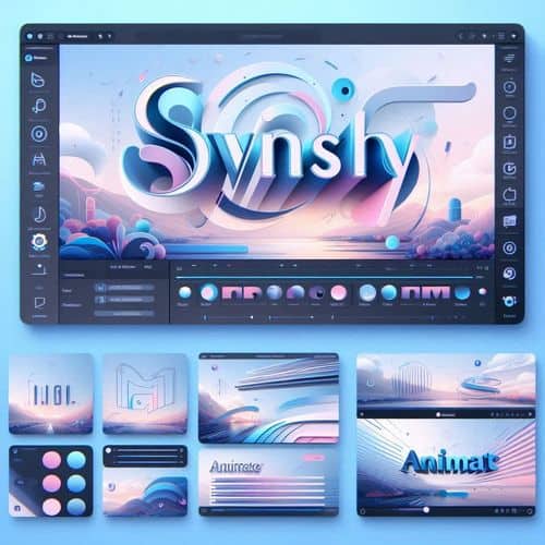 Swishy’s browser-based motion editor with AI-generated scenes, editable typography, animation controls and export options.