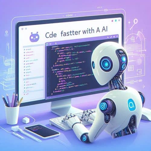 Codex interface showing AI-generated code snippet, review dashboard and commit automation.