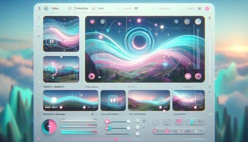 Higgsfield interface showing AI-generated cinematic video scenes, motion effects, and social media video outputs.