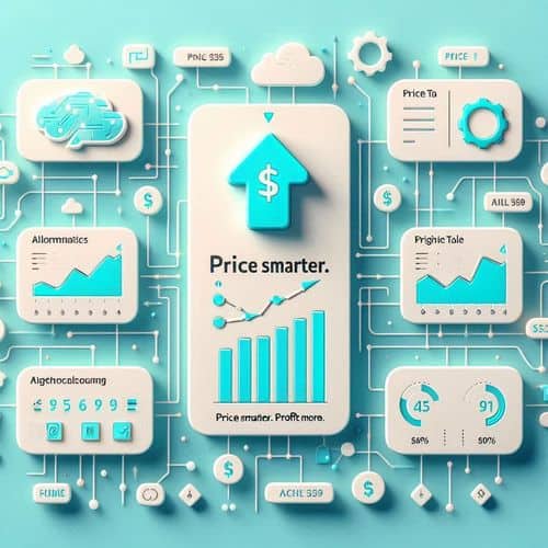 Pricefx dashboard showing price optimization, rebate management, quote guidance, and analytics.