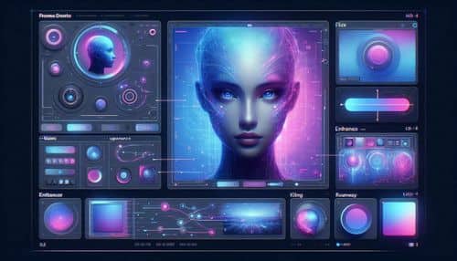 Krea creative suite showing real-time AI image generation, video generation, image-to-image editing, node workflows, enhancer upscaling, 3D object creation, model selection, and visual asset production.