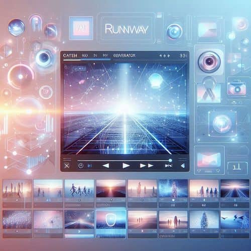 Runway Gen-4 Schnittstelle generiert filmische Videos aus Referenzbildern und beschreibenden Prompts.